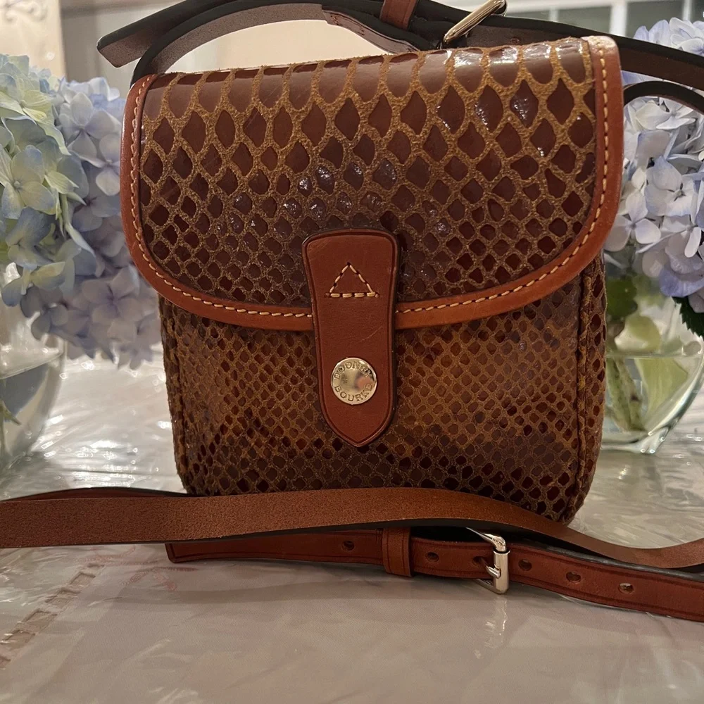 Dooney & Bourke Vintage Snakeskin North South Crossbody EUC